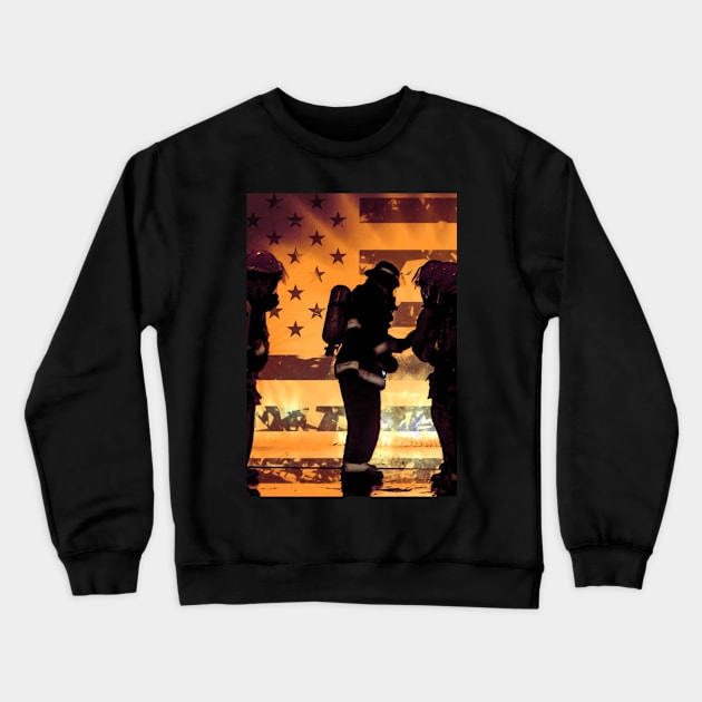 firefighter Crewneck Sweatshirt by Rooscsbresundae